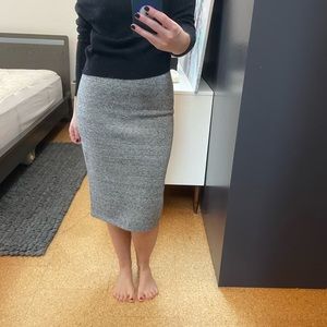 H&M grey heather pencil skirt size XS